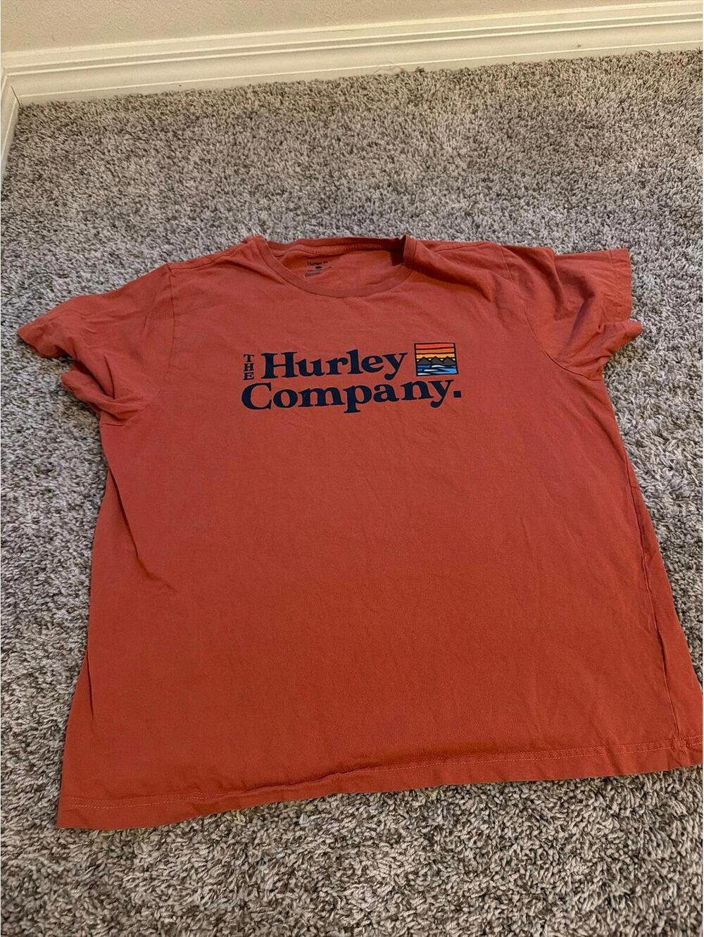 Mens Hurley Orange Casual T-Shirt X-Large